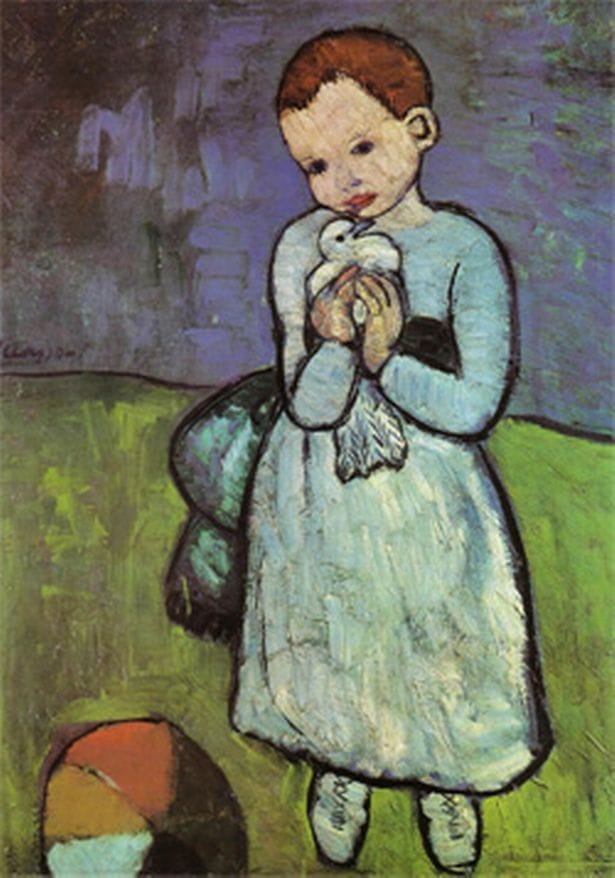 Pablo Picasso, Dziecko trzymające gołąbka, 1901